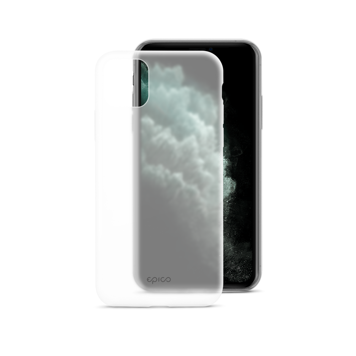 Epico silikoonümbris iPhone 11 Pro Max jaoks – läbipaistev valge