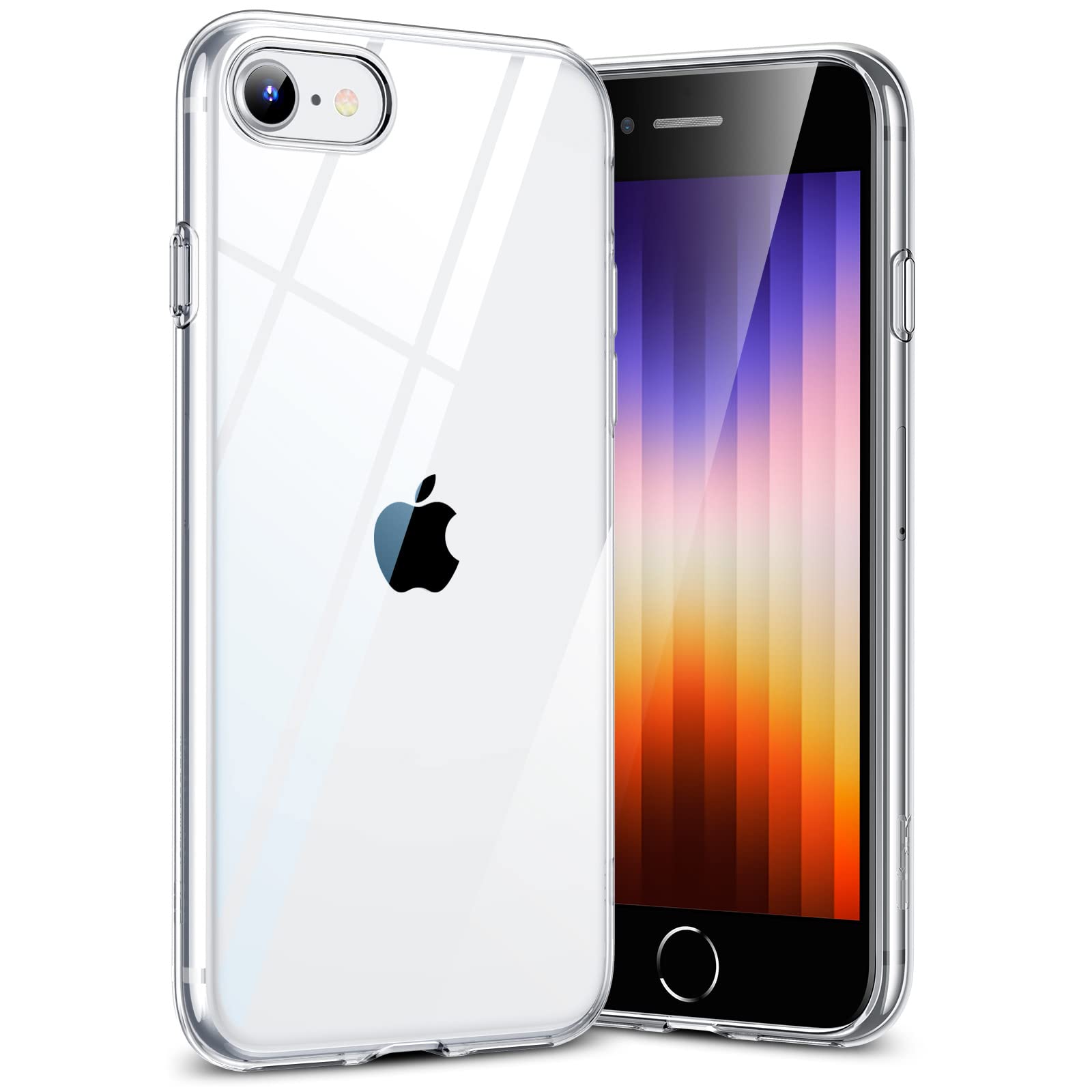 Epico Silicone Case iPhone 7/8/SE (2.gen) jaoks – läbipaistev valge