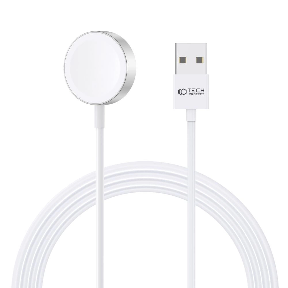 Magnetic Inductive Charger with USB-A Connector for Apple Watch 1.2m - White