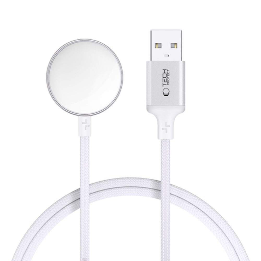 Tech-Protect Magnetic Charger USB-A for Apple Watch 1.2m - White