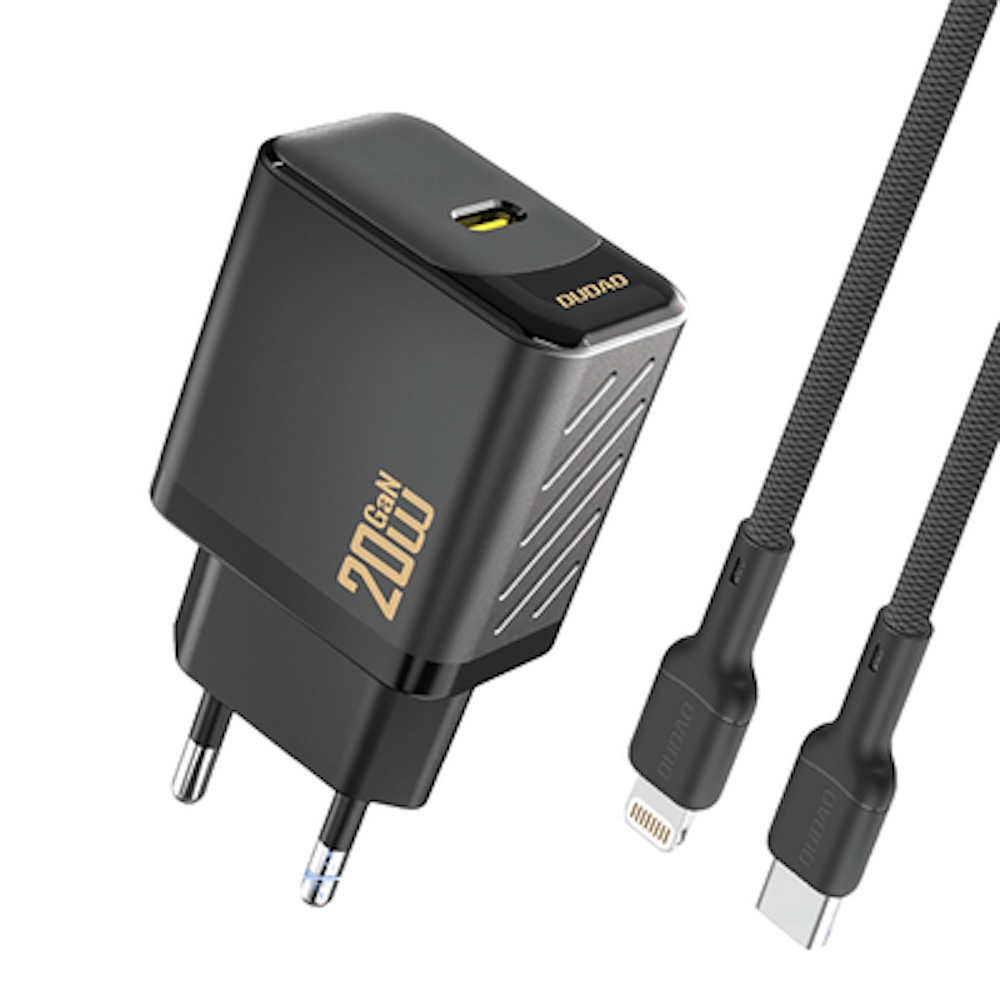 Dudao Fast Charger 20W + cable USB-C - Black