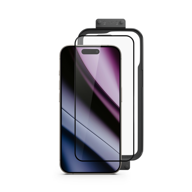 Epico Hero Glass 3D for iPhone 15/16 - with install frame