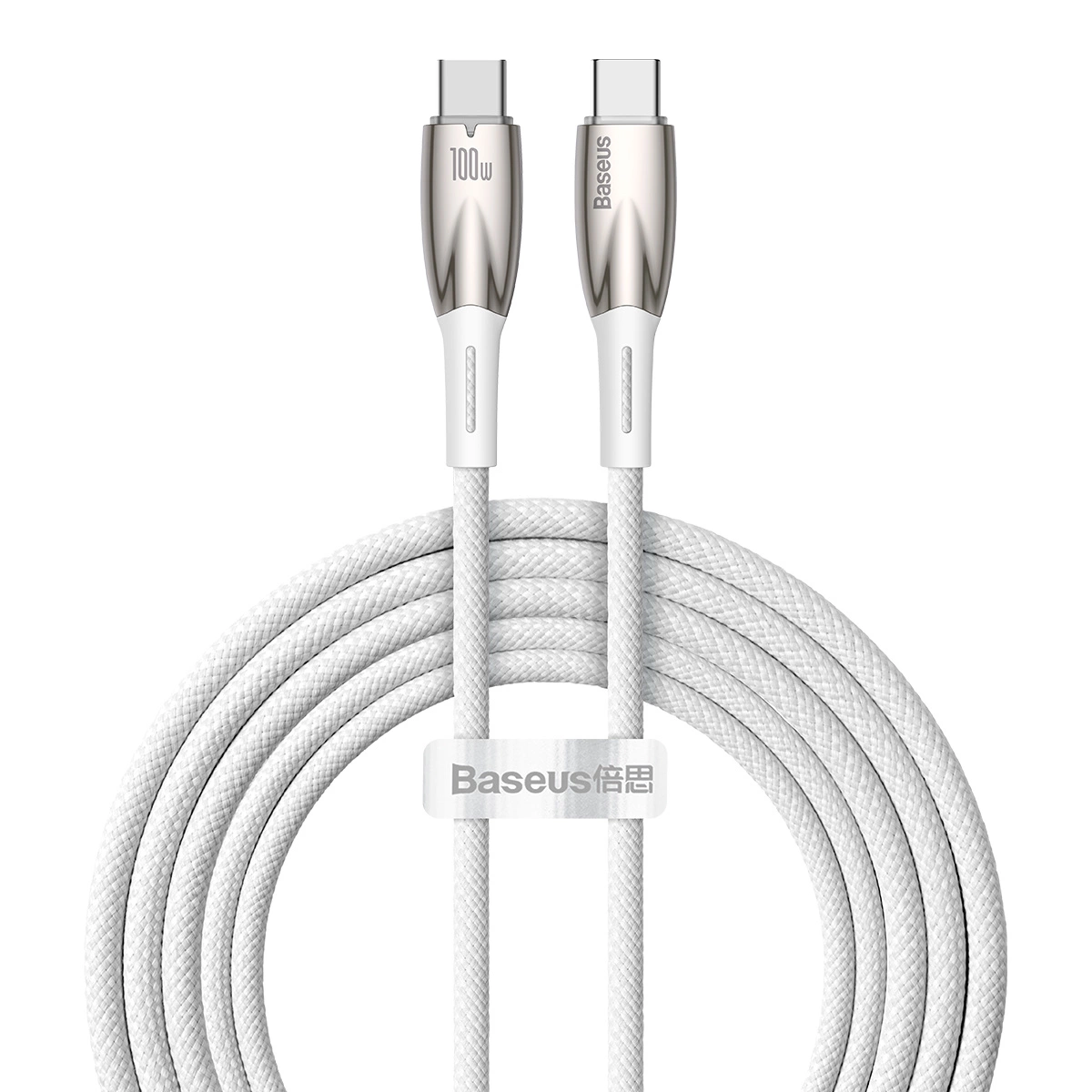 Baseus Cable USB-C to USB-C 100W 2m - Braided White