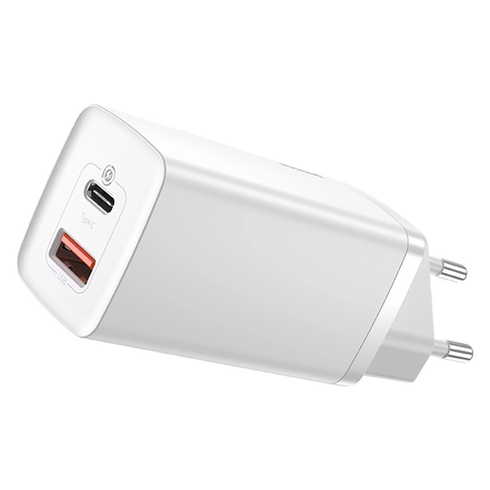 Baseus GaN2 Lite fast charger 65W USB / USB Type C Quick Charge 3.0 White