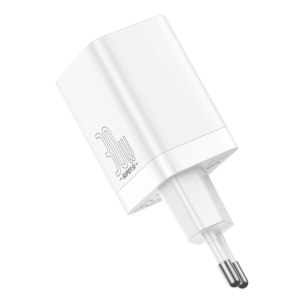 Baseus Fast Charger USB-A /USB-C 30W - White